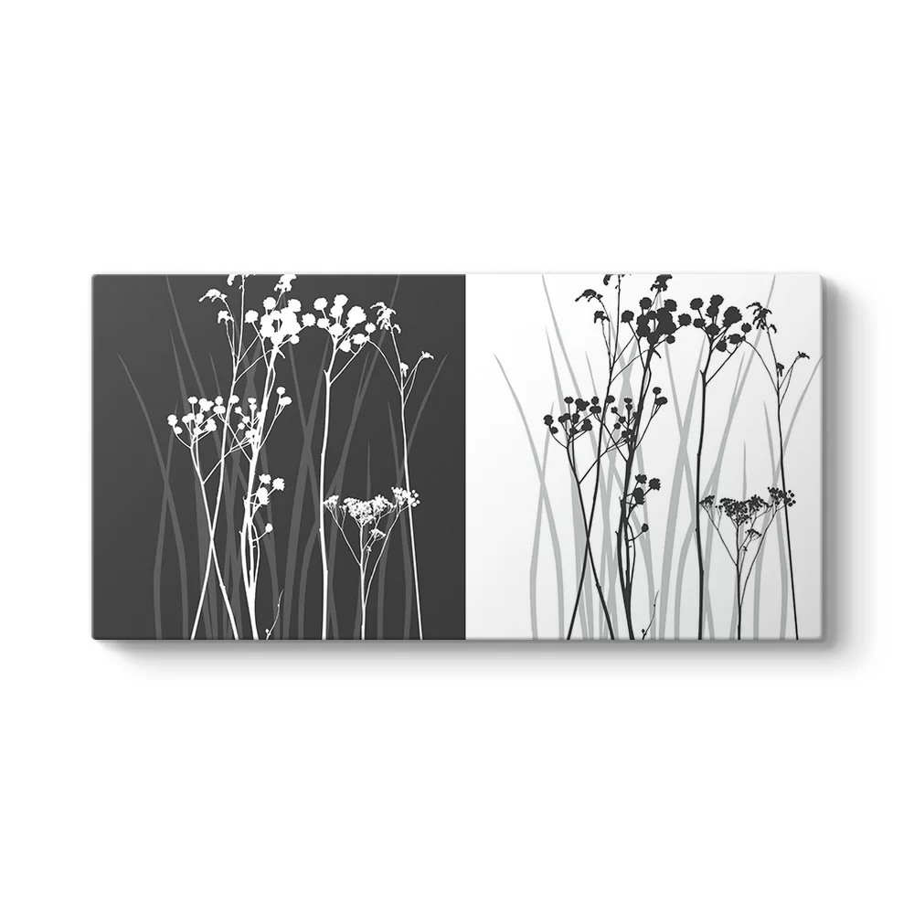 W&B Flowers Tablosu - Model 5